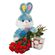 red roses with plush toy and chocolates. Saratov